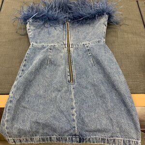 Ostrich Feather denim top/dress (Amanda Uprichard)
